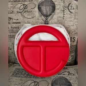 Authentic Telfar Round Circle Bag in Red (Unreleased Color!)